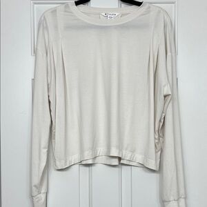 Athleta Cream Long Sleeve Top -Petite Small